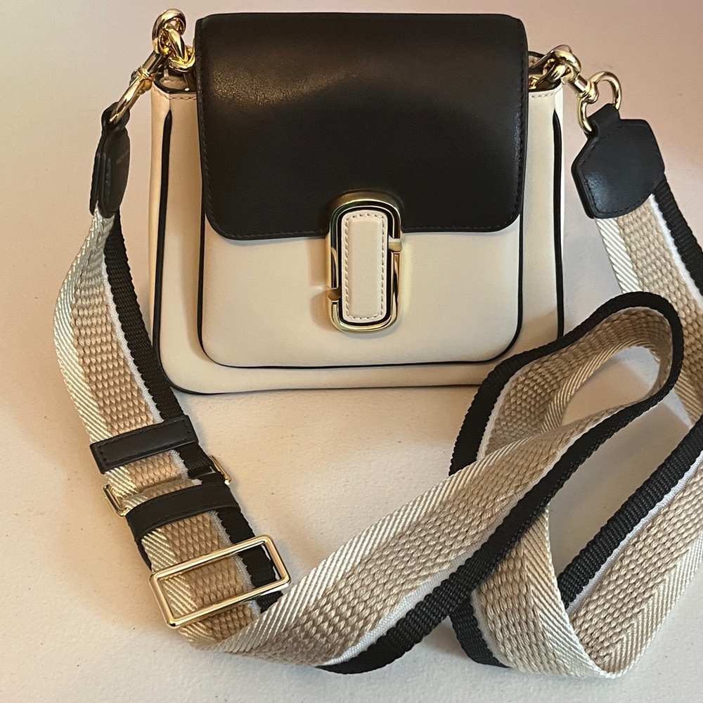 Marc Jacobs Black and Cream Crossbody Bag